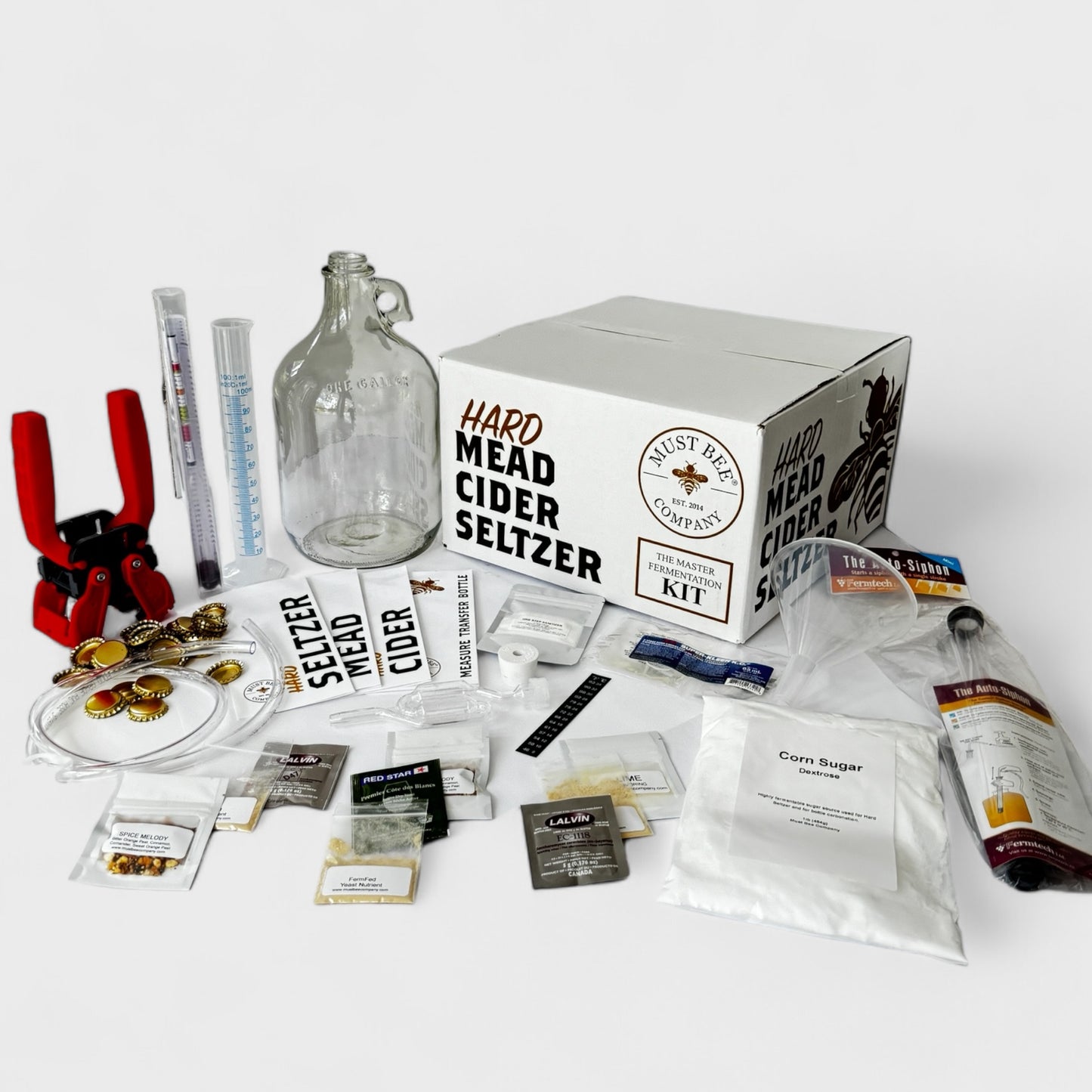 The Master Fermentation Kit- Make your own Mead + Hard Cider + Hard Seltzer with this 3in1 Kit by Must Bee Company